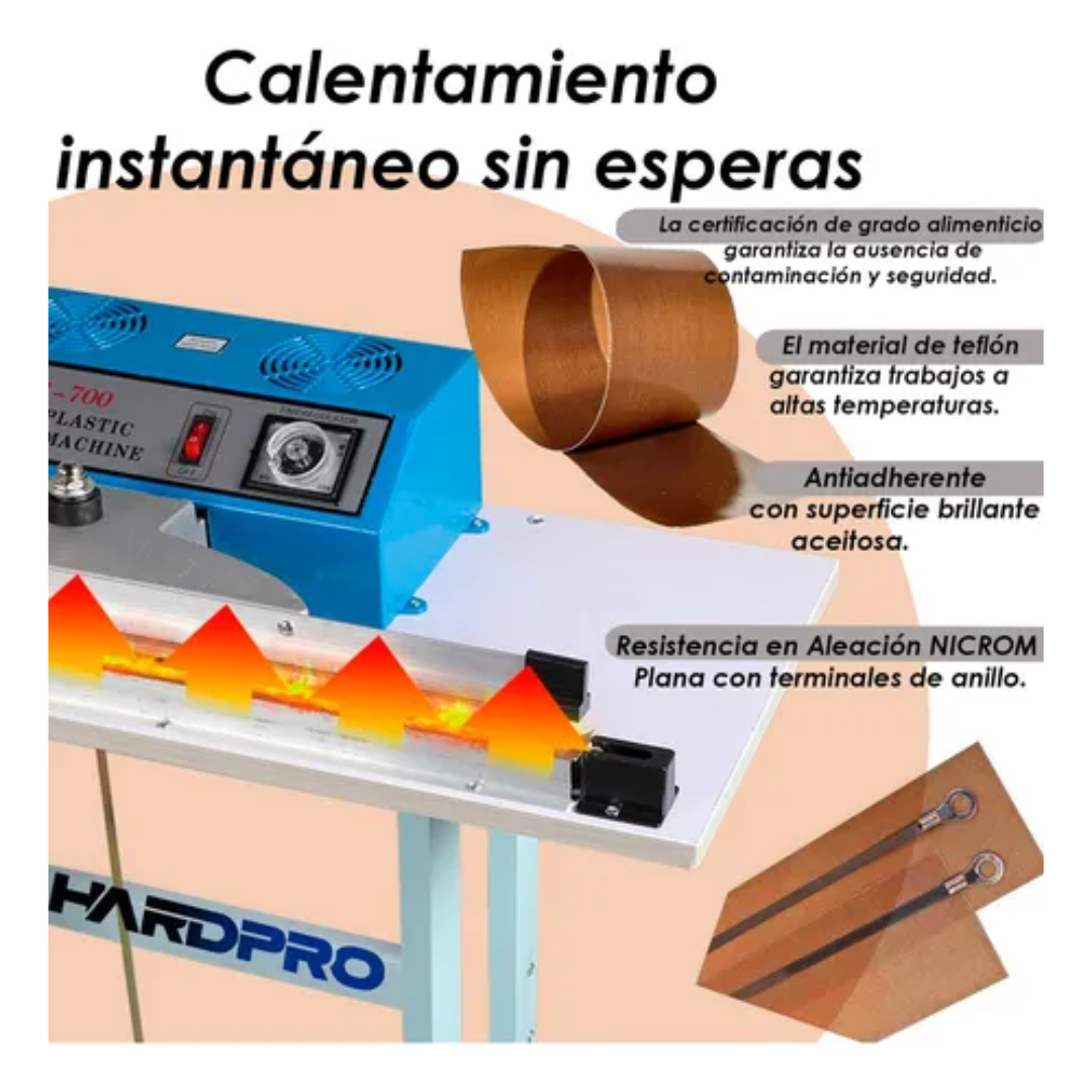 Selladora Cortadora De Bolsa De 60cm Con Pedal 600w