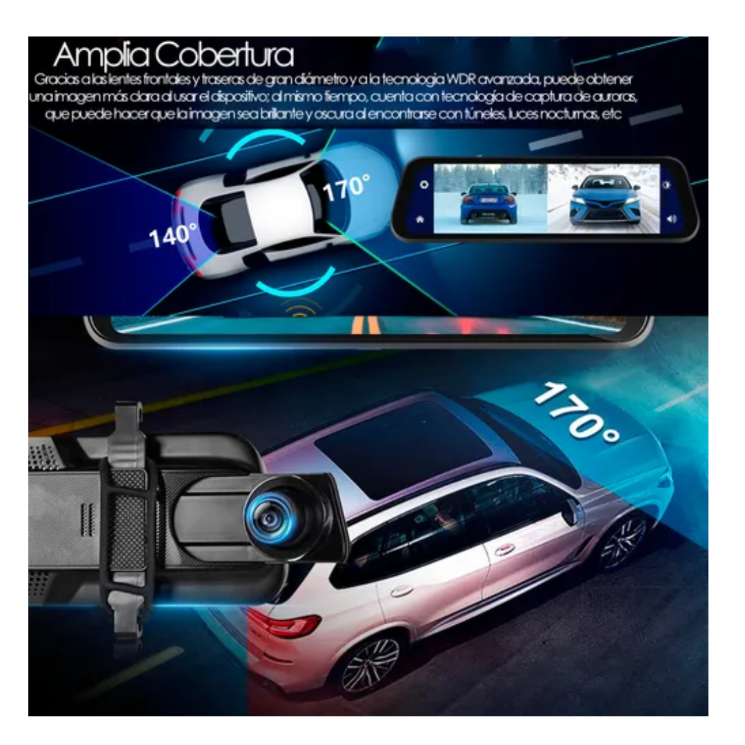 Retrovisor Cámara Auto Pantalla Completa 4k Android Auto Cp