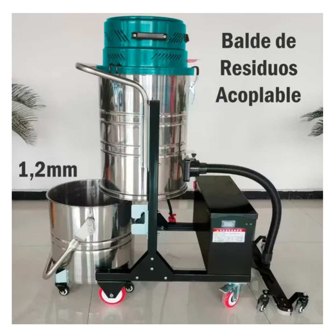 Aspiradora Industrial Hardpro 1500w Inalambrica 100l 40mm Verde
