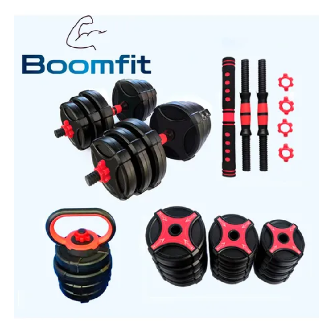 Kit Mancuernas Profesional 20kg Kettlebell Barra Gym