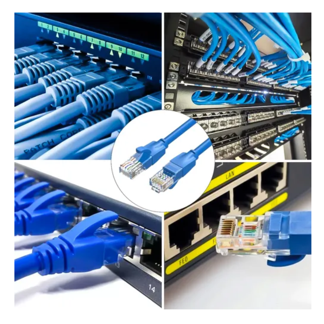 Cable De Red Cat6 Lan 40 Metros Alta Transferencia De Datos