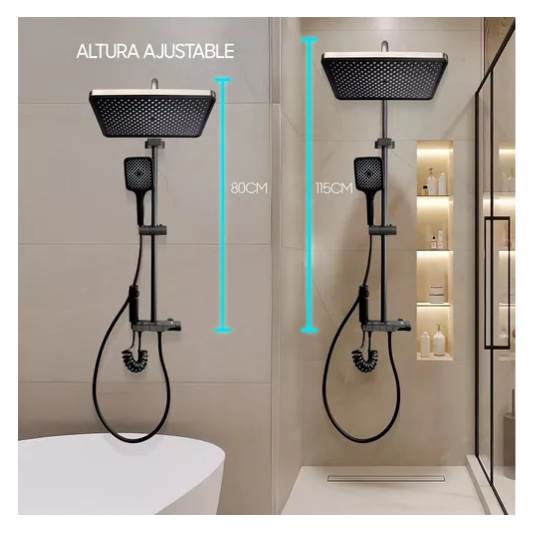 Columna De Ducha Moderna 4 Funciones Llave Tipo Piano Bidet