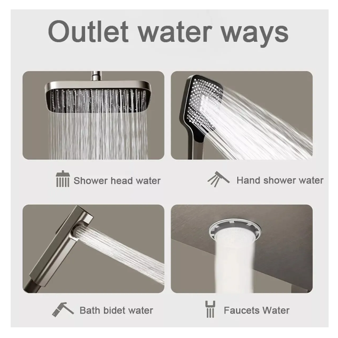 Columna De Ducha Moderna 4 Funciones Llave Tipo Piano Bidet