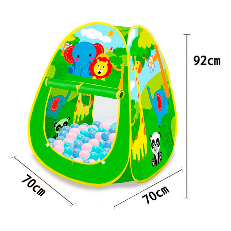 Carpa Infantil Piscina 100 Pelota Mundo Animal Juego Niños