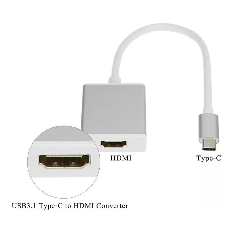 Adaptador Tipo C A Hdmi Full Hd 1080p 4K