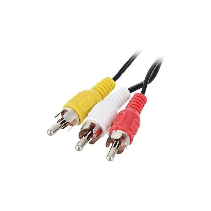 Cable Auxiliar A Rca 3x1 Aux 3.5mm De Audio Y Video 1.5mtr