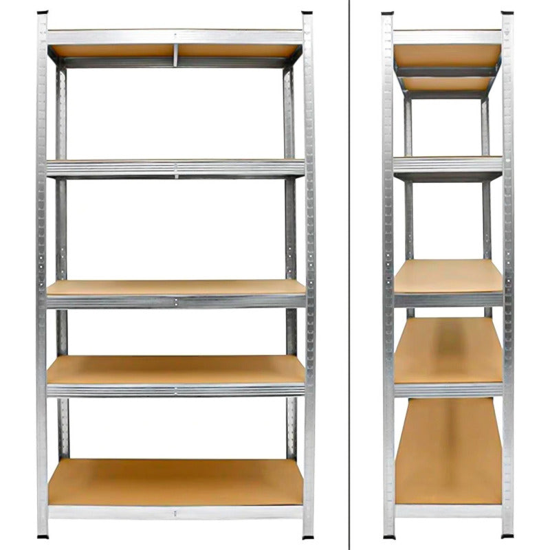 2 Estantes Metalico 180x90x40 Oficina Organizador Negro