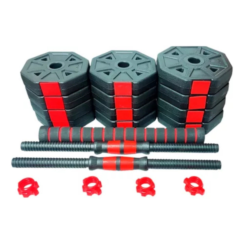 Set Mancuernas Pesas Ajustables 20kg Fitness Hexagonal