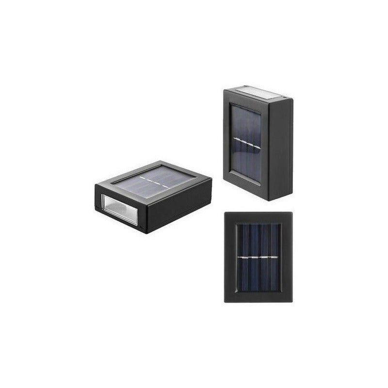 Pack 3 Foco Luz Aplique Solar Led Pared Exterior Luz Calida