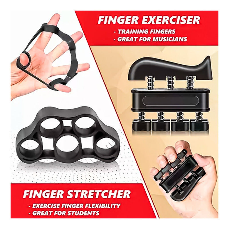 Set Hand Grip Ejercitador Manos Y Antebrazo Fitnics 10-60 Kg
