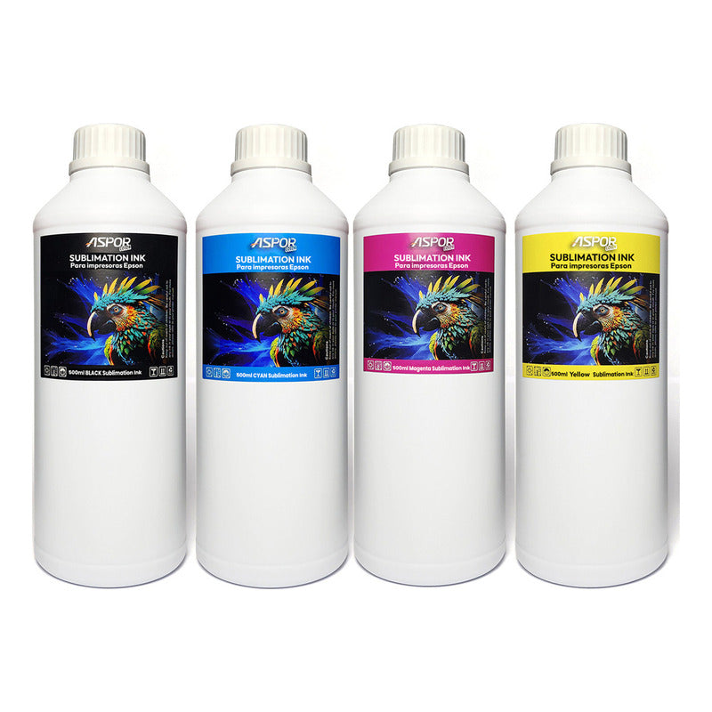 Pack 4 Tinta Sublimacion Universal Impresoras Epson 500ml