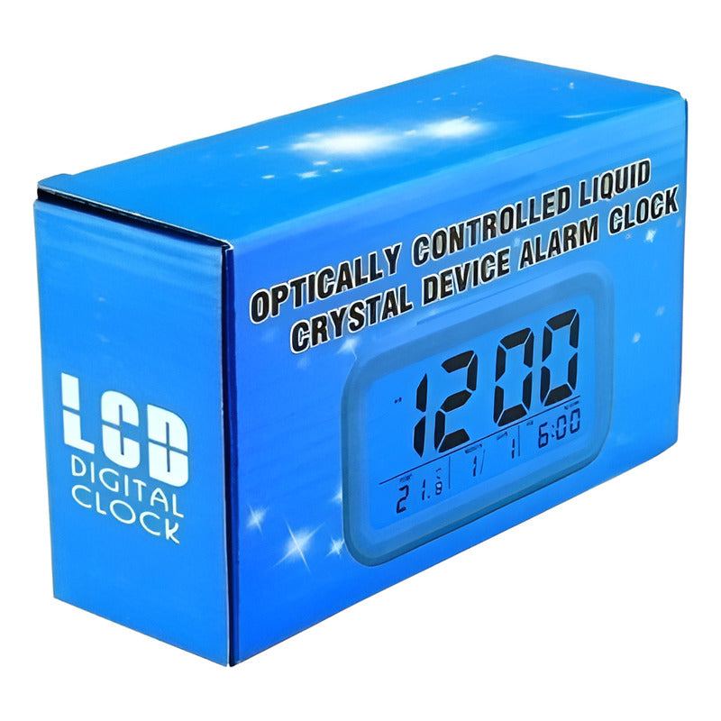 Reloj Despertador Digital Luz Lcd Temperatura Fecha 62115
