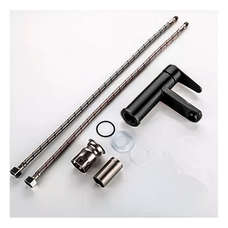 Llave Monomando Grifo Lavamanos Clasica Acero Inoxidable Negro