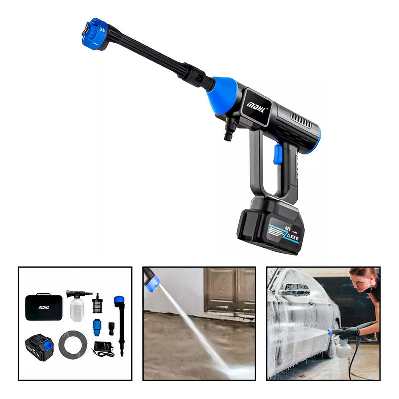 Hidrolavadora Inalámbrica Auto 1700w Recargable 48v Portatil