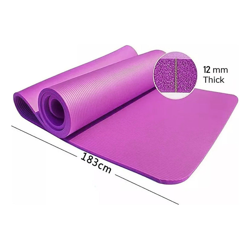 Mat Yoga 12 Mm Alfombra Resistente Gruesa Varios Colores