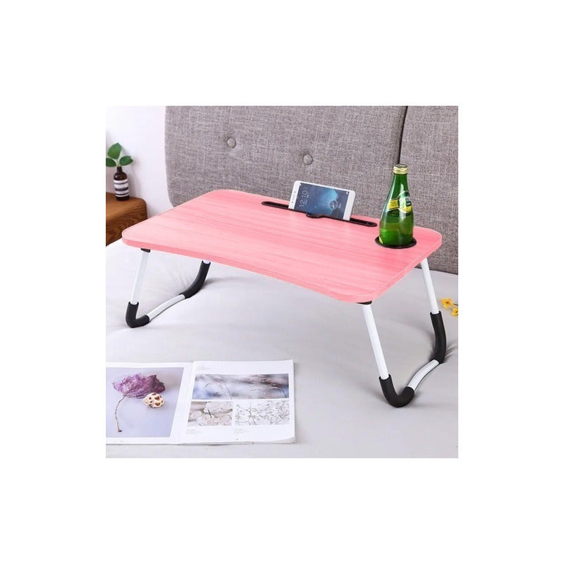 Mesa Plegable Para Cama Y Notebook Multifuncional De Madera