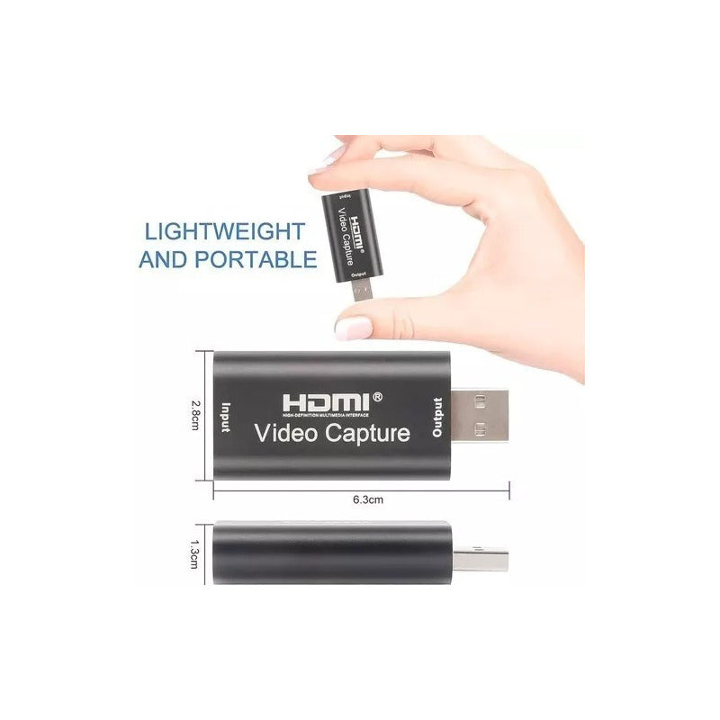Capturadora Video Hdmi Usb 1080p Y 4k Para Obs Vlc Amcap