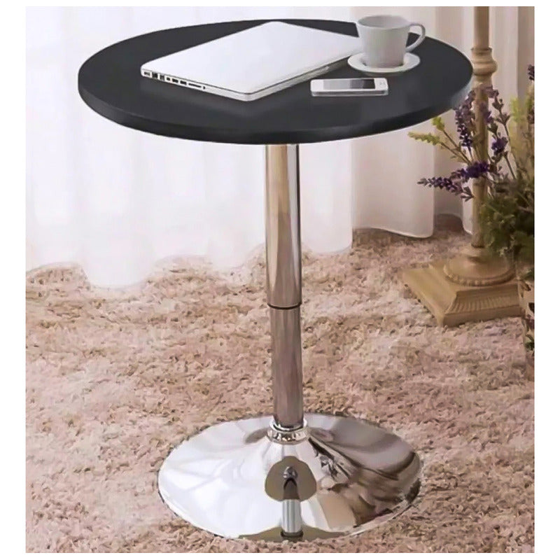 Pack 2 Mesa Bar Altura Ajustable 60x93cm Diámetro Comedor
