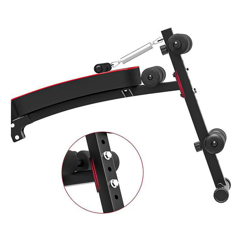 Banco De Abdominales Fitness Multifuncional Boomfit Rd-qx-07