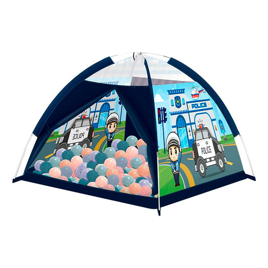 Carpa Tienda Estacion Policia Infantil 100 Pelotas Colores