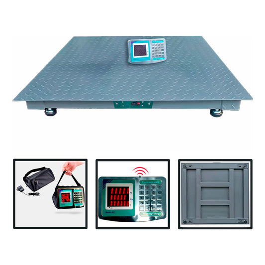 Balanza Plataforma Cabezal Inalambrica 100mtrs 1,2x1,2m 3ton