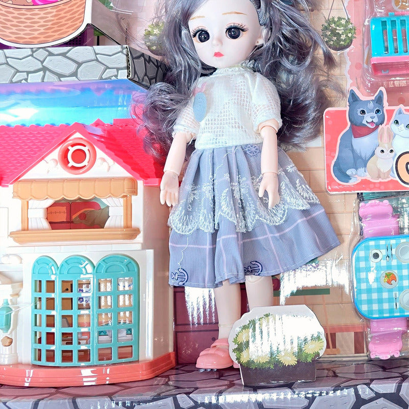 Muñecas Con Casa Y Full Accesorios 2 Muñecas Qier Journey