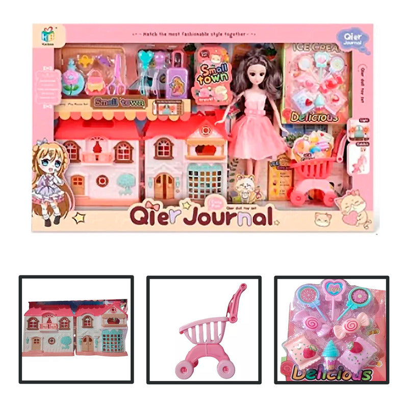 Casa Con Muñecas Y Accesorios Con 2 Muñecas De Qier Journey