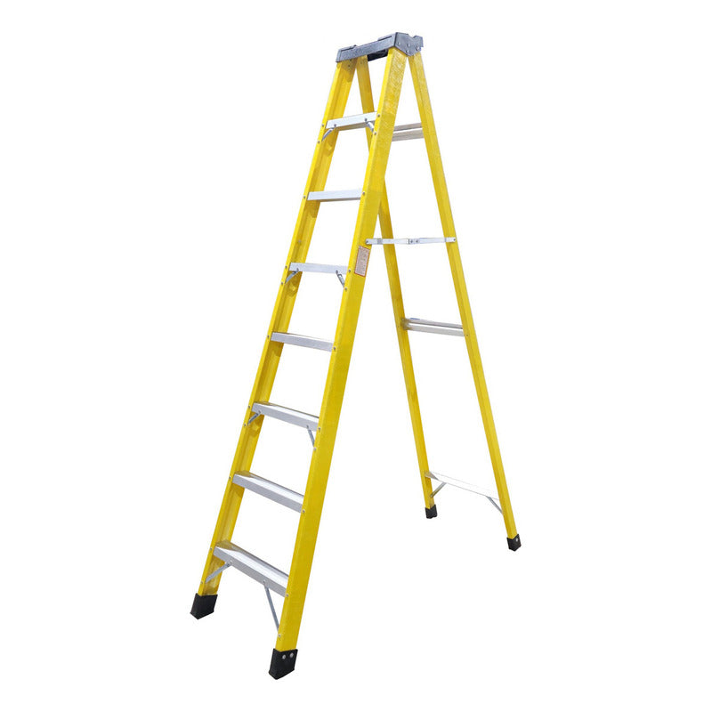 Escalera Fibra De Vidrio Industrial 2.4mts 8 Peldaños 150kg