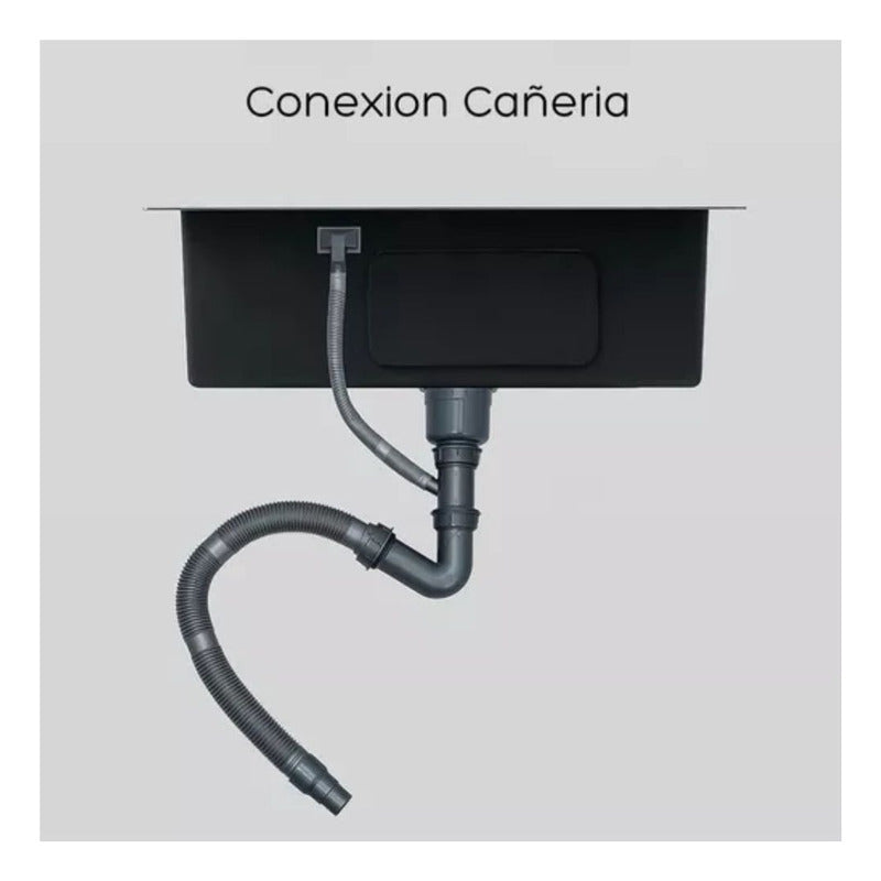 Lavaplatos 55x45cm De Acero Inoxidable Con Grifo Dual Con Accesorios