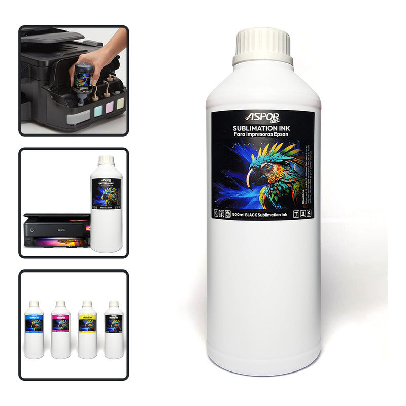 Tinta Sublimación Premium Universal 500ml Colores Impresora