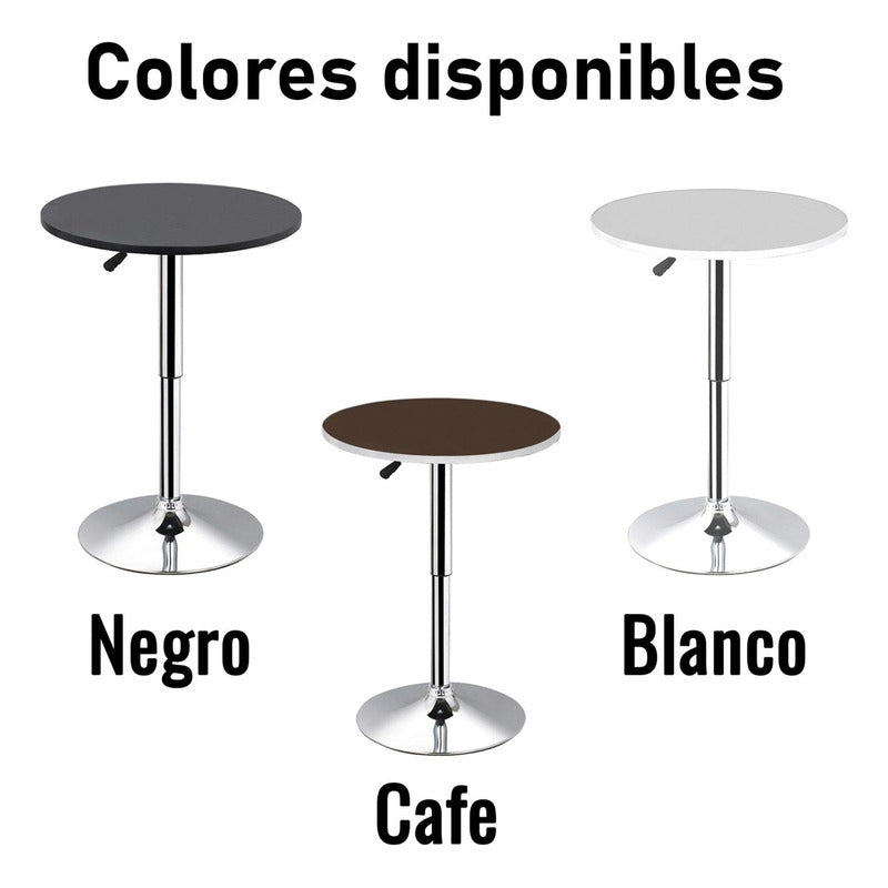 Mesa Bar Altura Ajustable 60x93cm Diámetro Terraza Comedor