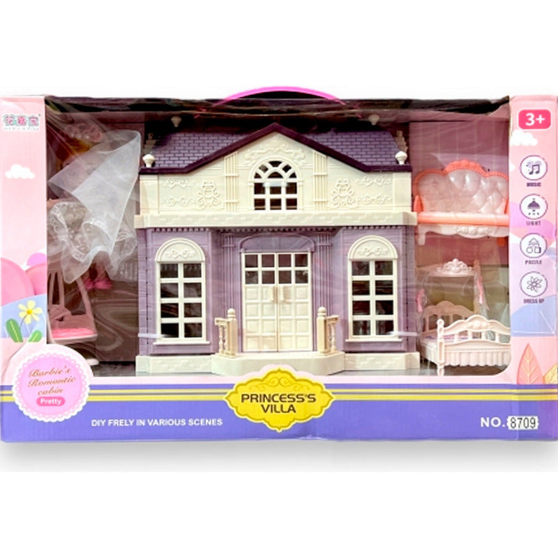 Casa De Muñeca Musica Con Luces De Princess Villa