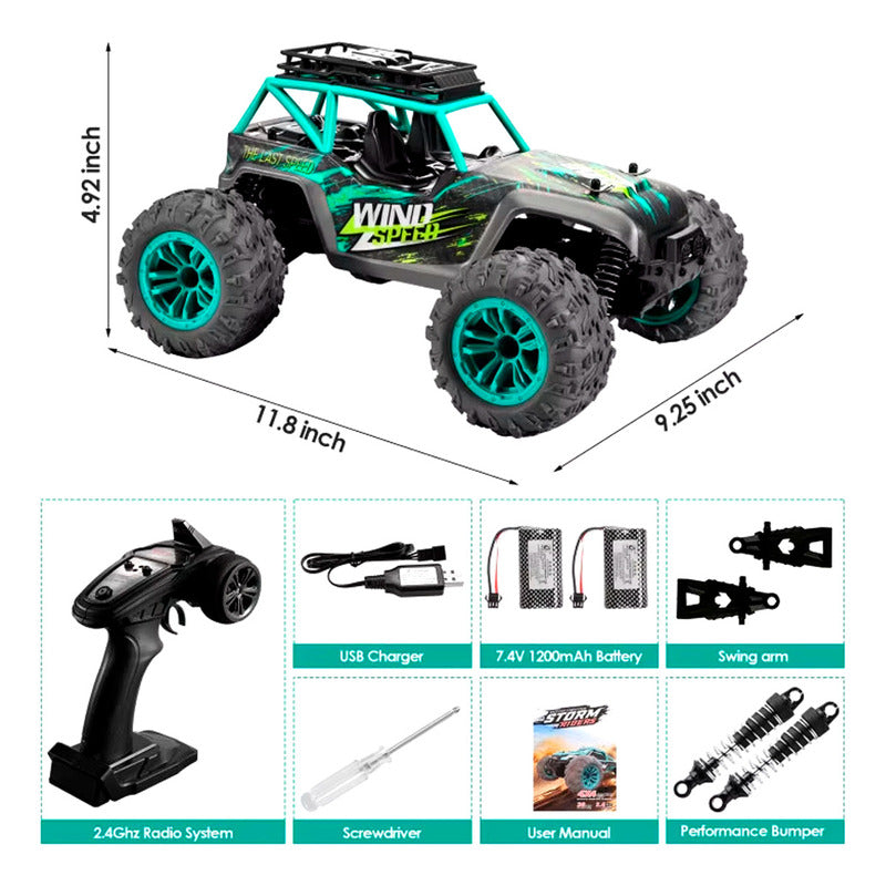Auto A Control Remoto Offroad Wind Speed 2.4ghz Rustico