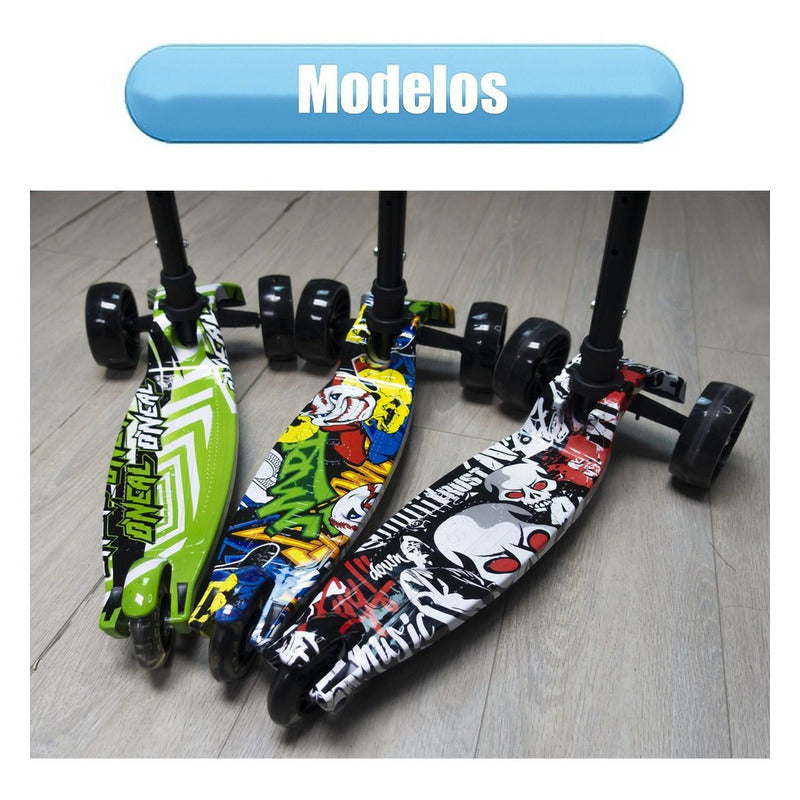 Monopatin Scooter 3 Ruedas Con Luz Led Niños  y Niñas