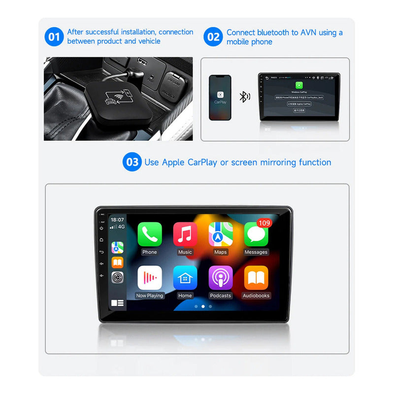 Adaptador Android Auto Inalámbrico Carp Wireless Universal