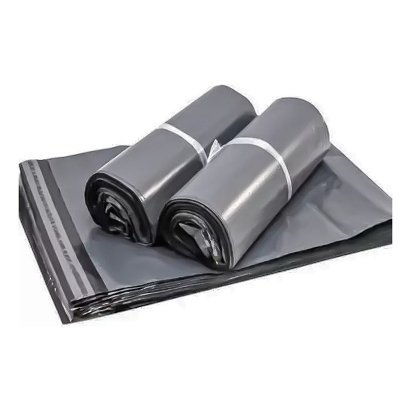 Pack 100 Bolsas Courier Embalaje Negra Autoadhesivo 17x30cm