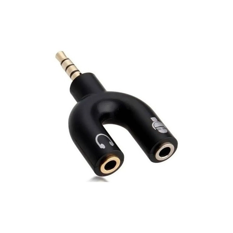 Adaptador Audio Microfono 2 X 1 Auxiliar 3.5mm Para Pc