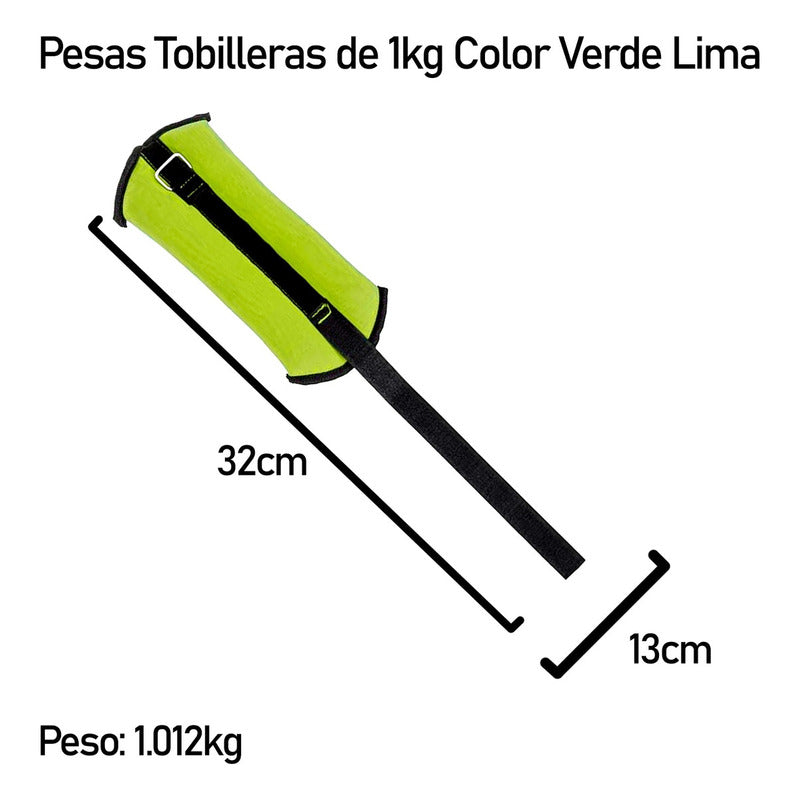 Pesas De Tobillo Par De 1kg C/u Y Muñeca (total 2kg El Par)