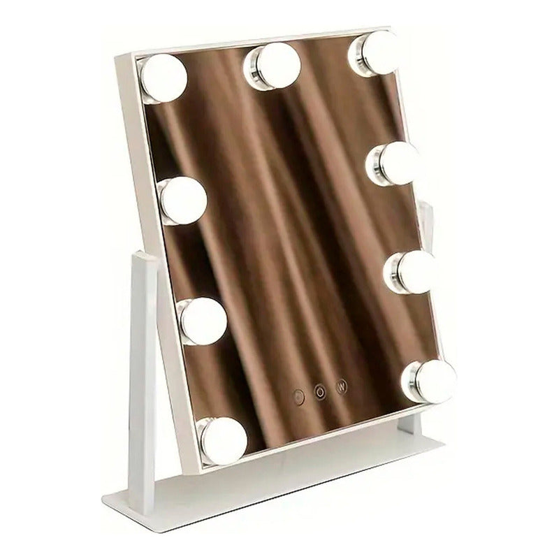 Espejo Maquillaje Tocador 9 Luces Usb 3 Modos Luz Led 360°