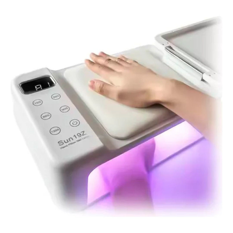 Lampara De Uñas Secadora Led De 350w Tactil Con Posa Mano