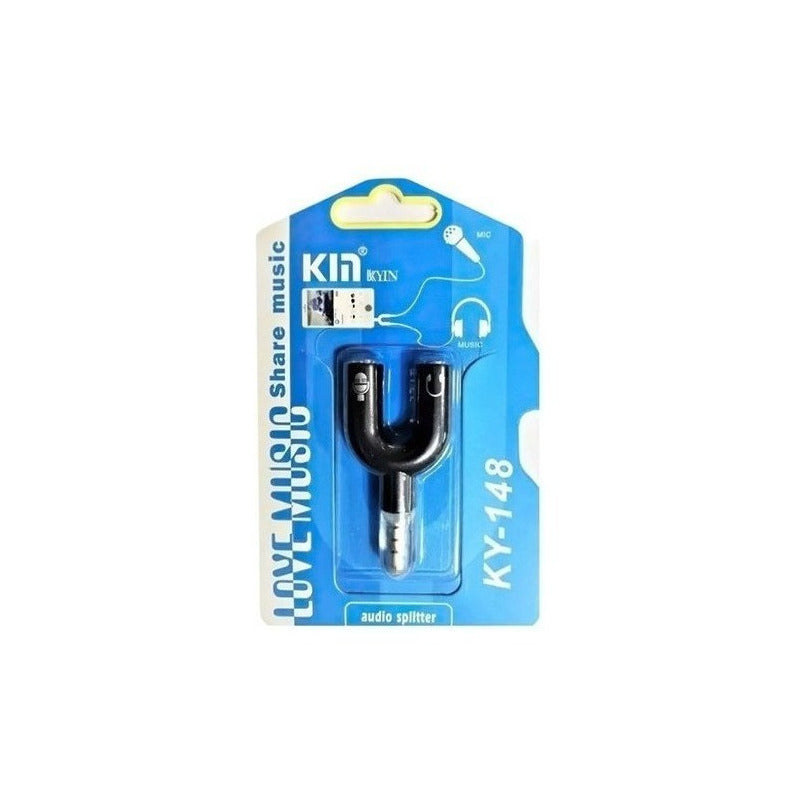 Adaptador Audio Microfono 2 X 1 Auxiliar 3.5mm Para Pc