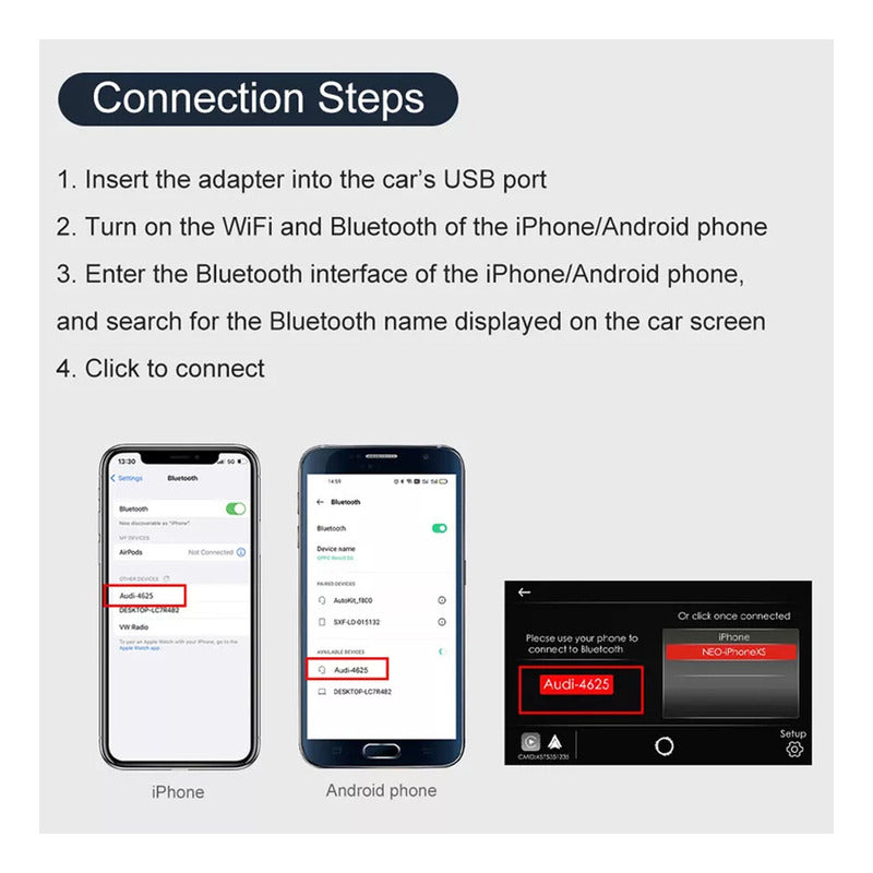Adaptador Inalámbrico Carlinkit Android Auto Y Carplay V5.0