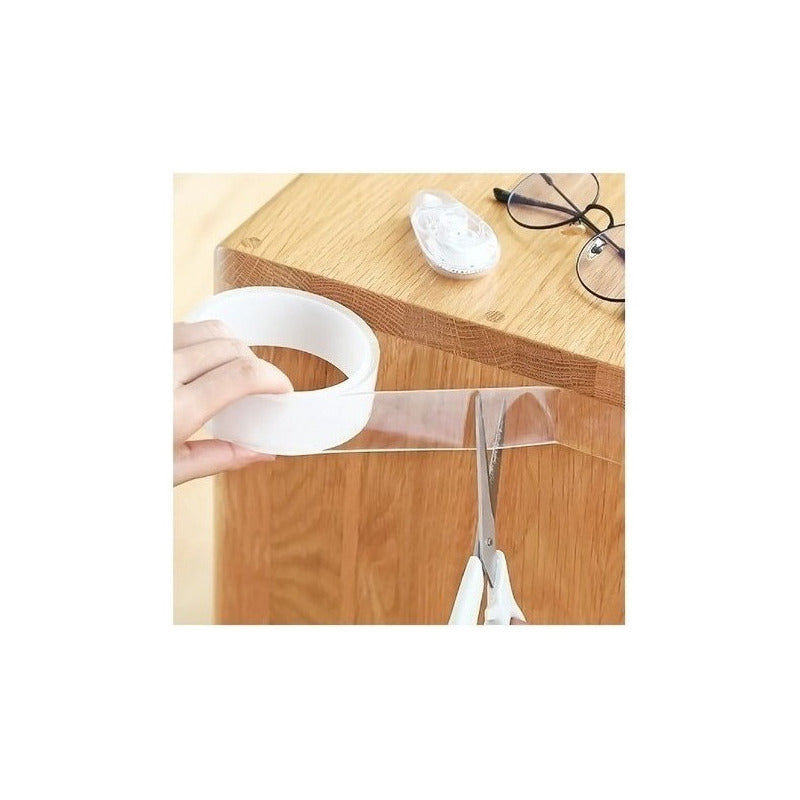 Pack 12 Cintas Doble Contacto Faz Transparente 3 Metros