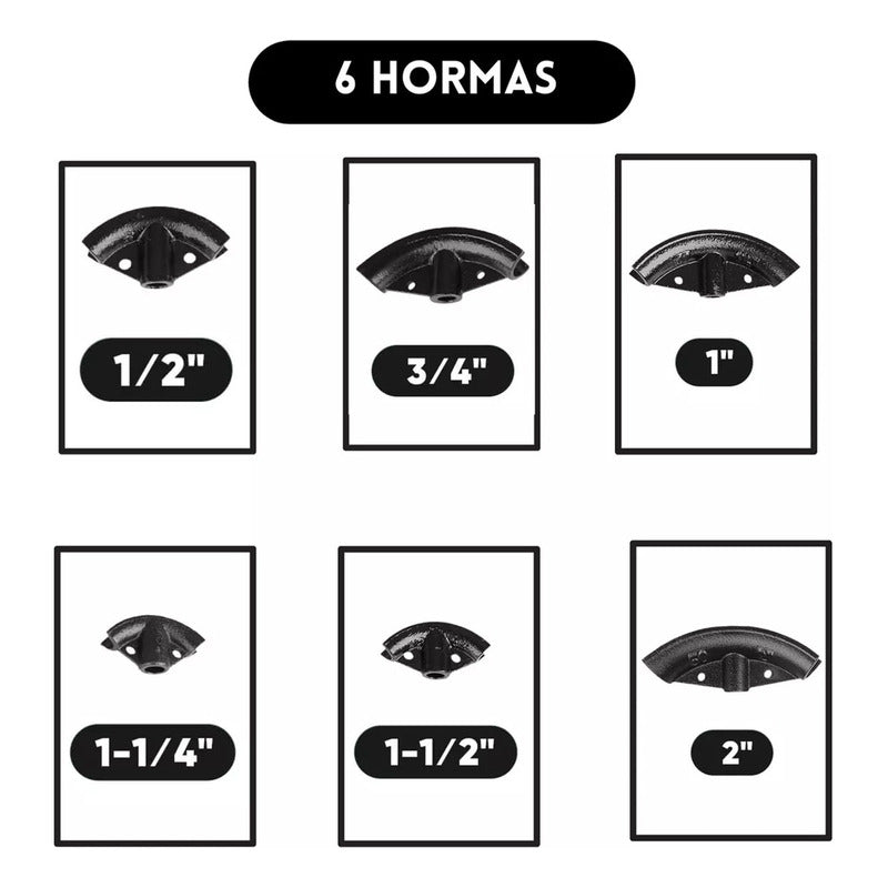 Dobladora De Tubos 12 Toneladas Profesional 1/2 A 2 Pulgadas