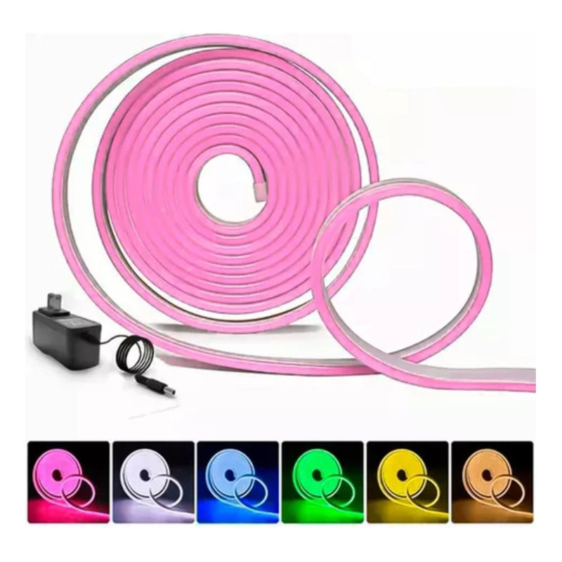Cinta Led Tira Neon Flex De 5 Metros Luz 12v