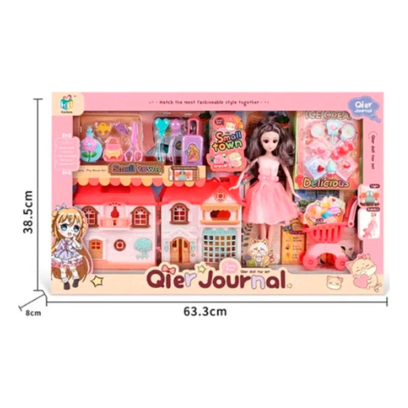 Casa Con Muñecas Y Accesorios Con 2 Muñecas De Qier Journey