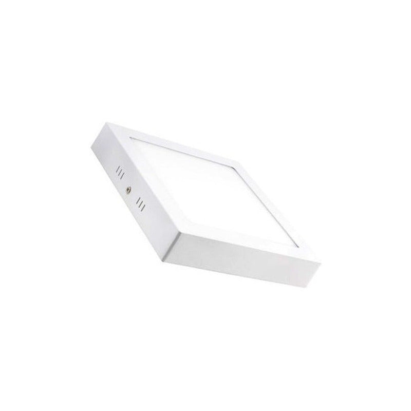 Pack 4 Foco Panel Plafon Sobrepuesto Cuadrado 12w Luz Calida