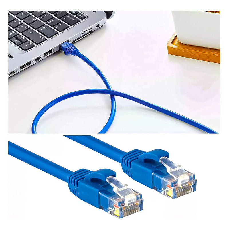 Cable De Red Cat6 Lan 50 Metros Alta Transferencia De Datos