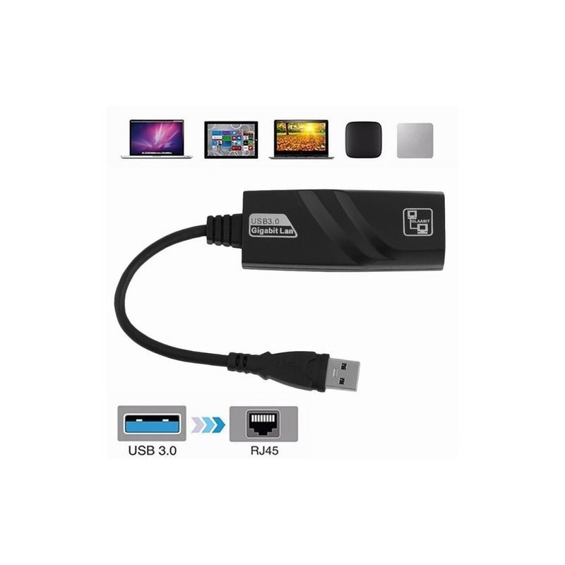Adaptador Rj45 Usb 3.0 Gigabit Ethernet Lan 10/100 Mbps