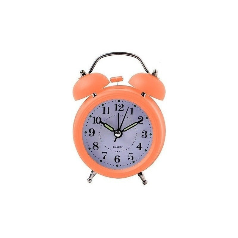 Reloj Despertador Antiguo Metalico Doble Campana Colores